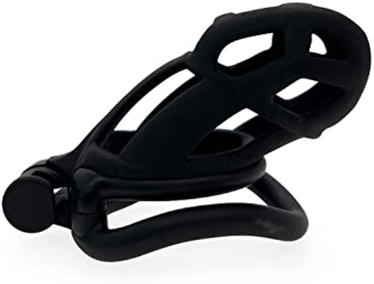 Upgraded Cobra 2.0 Male Chastity Device - Black - 4 Rings