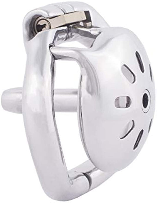 Ergonomic Chastity Cage with Catheter