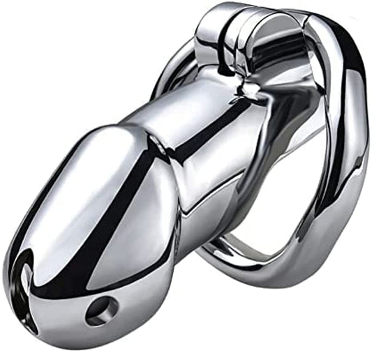 Zinc Alloy Chastity Cage, Average Size, with 3 Rings