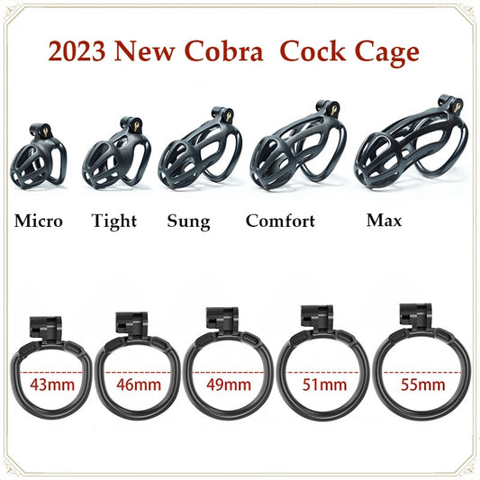 High Quality Male Chastity Cage - Cobra Cock Cage