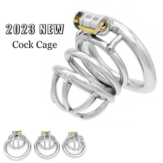 Male Metal Anti Cheating Chastity Restraint - Cock Cage BDSM Sex Toys
