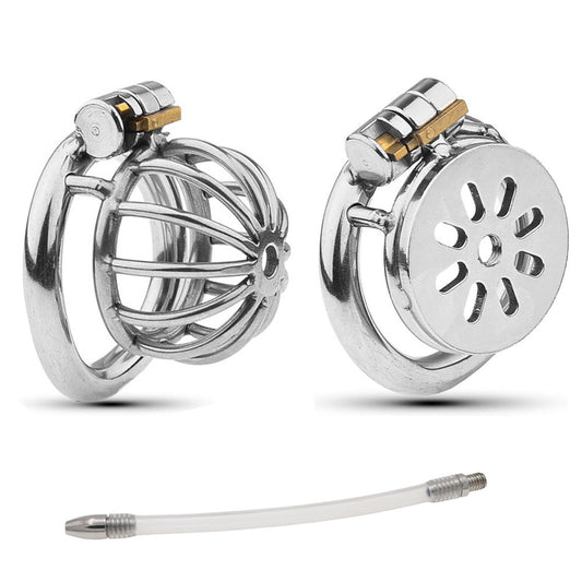 Stainless Chastity Cage with Plug | Urethra Catheter Sex Toy