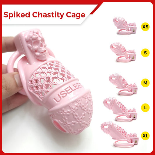 Pink Shackles Chastity Cage - Male Bondage Cock Cage