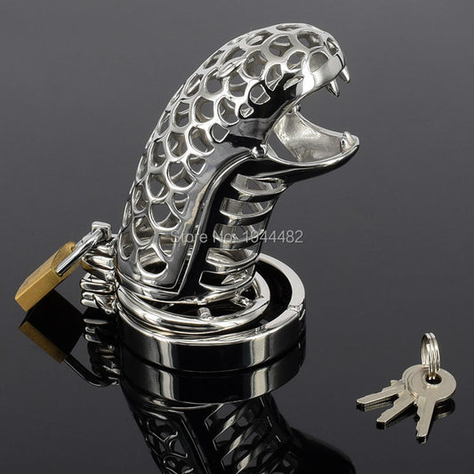 SODANDY Snake-shaped Chastity Device - Metal Cock Cage