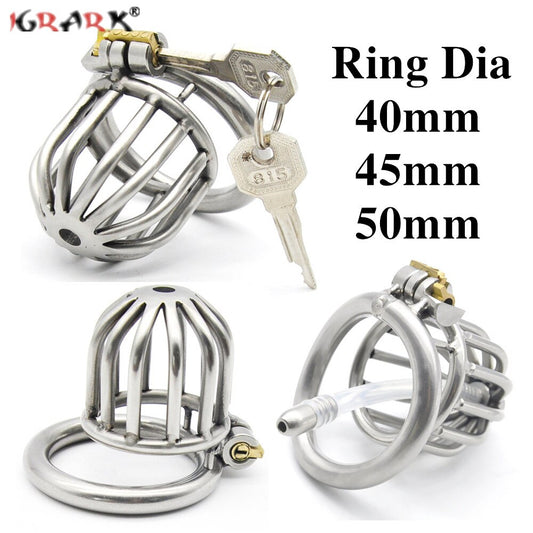 Small Size Stainless Steel Cock Cage - Male Chastity Belt